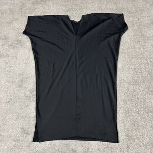 Universal Standard Slip Dress V-Neck Black Satin Womens Medium (18-20)